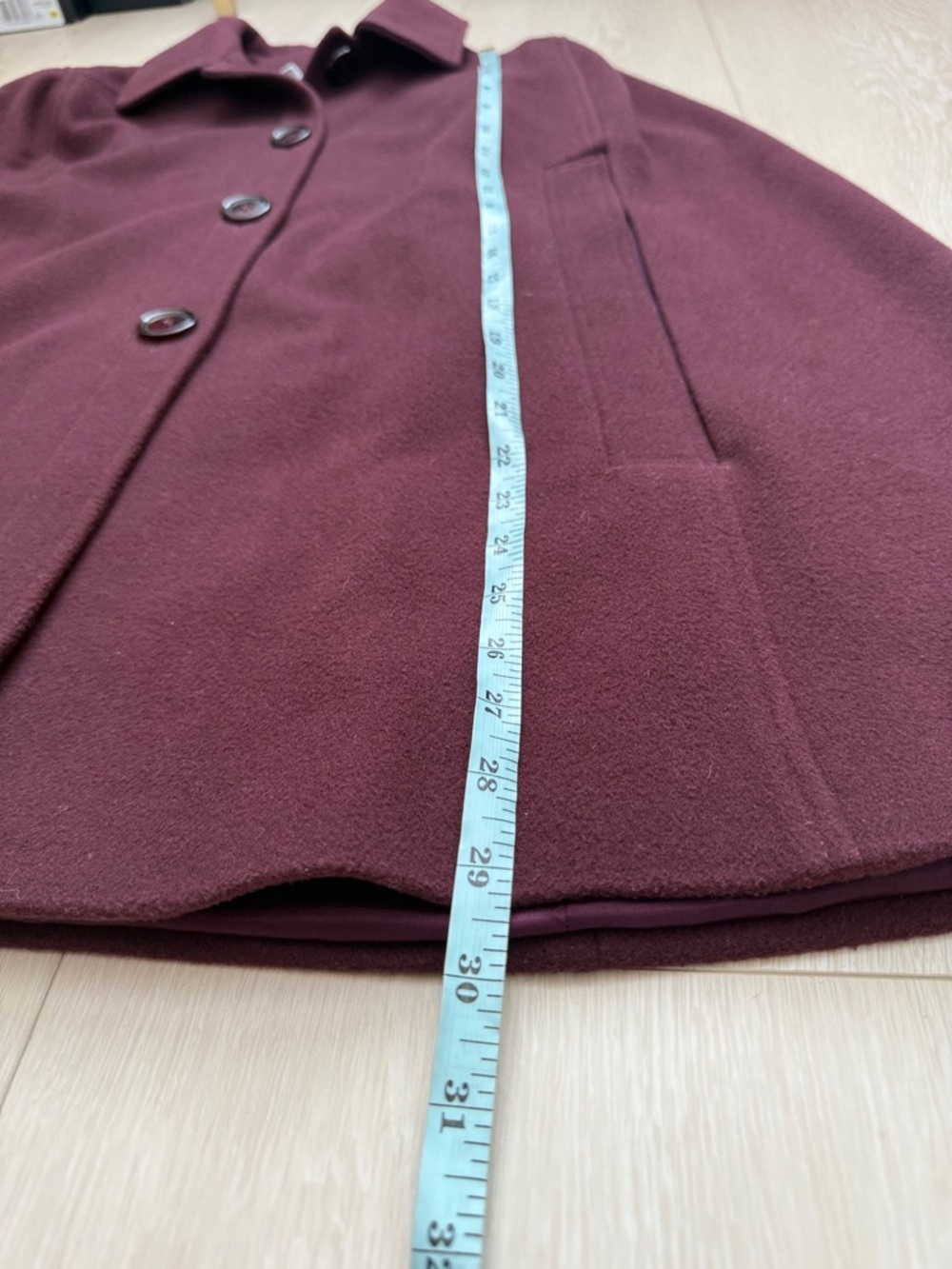 Helene Berman London Rich Burgundy Wool Cashmere Cape - Picture 6 of 8